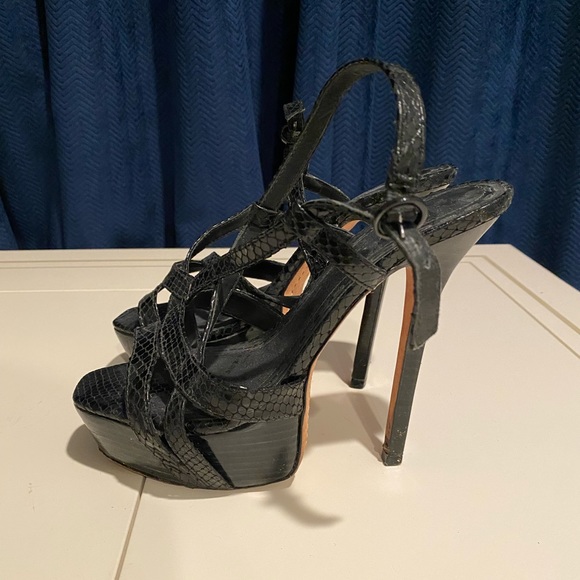 Alice and Olivia Leia Platform Sandal Heel Shoe Open Toe - Picture 5 of 7
